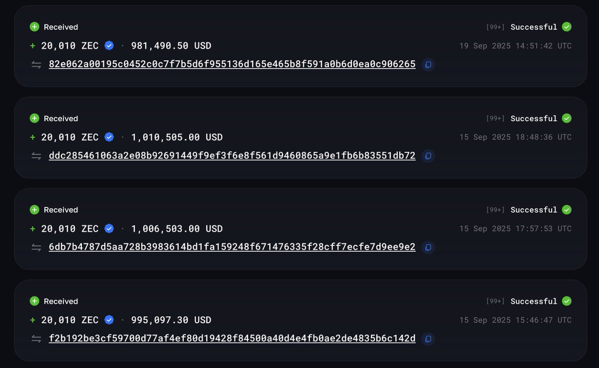 ruZCASH's tweet photo. Немного сводки из ончейна, которые вижу. Во-первых у нас есть крутой t3-адрес (есть такие адреса с мультиподписью), владельцев которого я вероятно определил, но не буду называть из уважения. Так вот они прям поглощают всё, что им отдают. И даже текущая цена их не смущает. На скринах.

Плюс я вижу отток по биржам, и особенно на банане. Там больше 200 тысяч монет уже ушло меньше чем за неделю. И при текущей тенденции их балансы уже завтра уходят под 1 млн. монет, что в последний раз было до 2022 года. Так что выглядит всё позитивно.