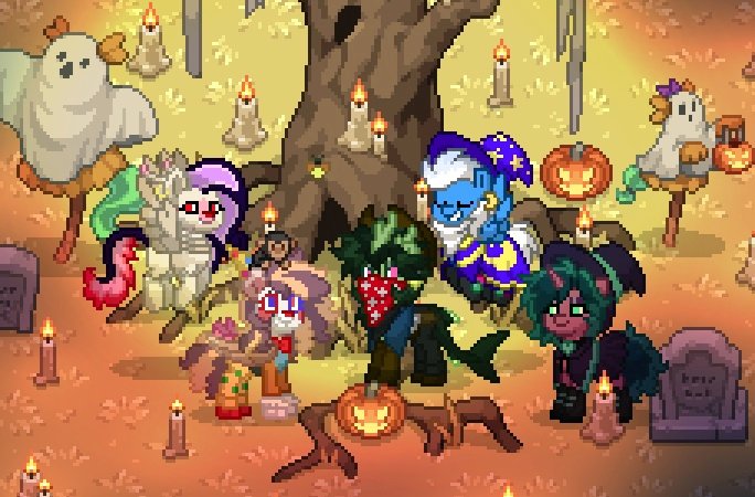 Designing little Halloween costumes for your ponytown ocs over an hours-long discord call WILL heal your spirit and warm your heart 🧡