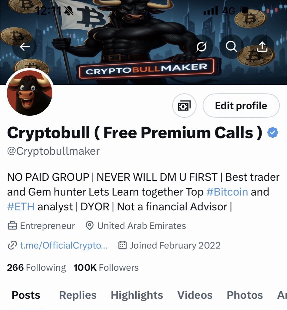 Cryptobull ( Free Premium Calls ) tweet media