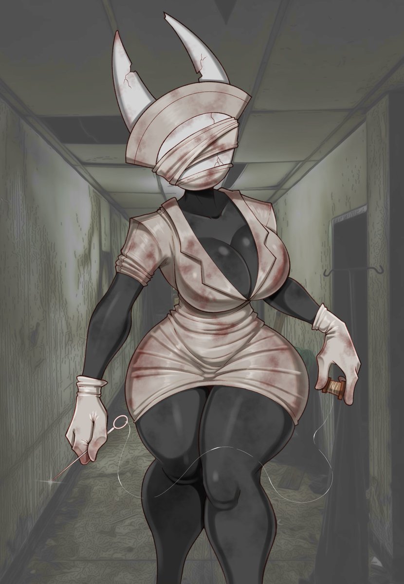 Sharing my 1st card pic i made for Iroh's Halloween Set!  

Bit of a spooky and dirty Nurse Hornet :>