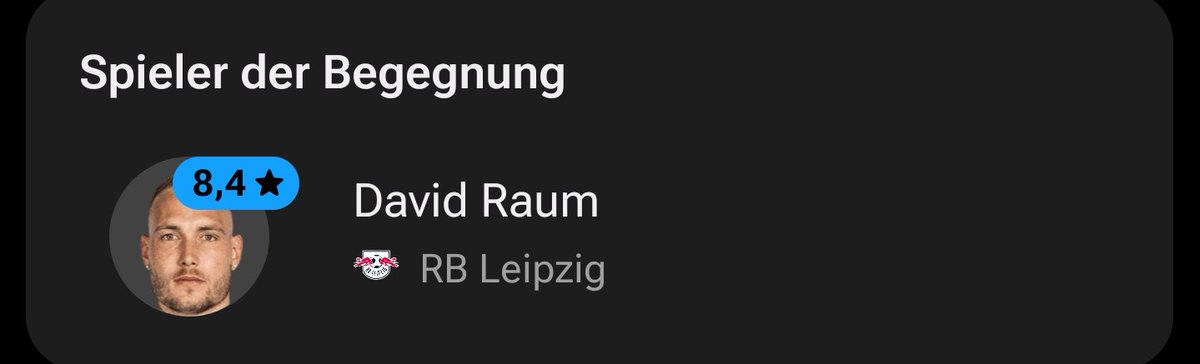 David Raum <a href="/RBLeipzig/">RB Leipzig</a> zum dritten Mal in dieser Saison MAN OF THE MATCH. Aktuell überragend!