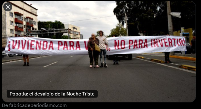 YoXLas40Horas2's tweet photo. Gloria Dorador Martínez tiene 68 años y está desesperada. Cuenta que la mañana del jueves 2 de octubre un hombre le puso una pistola a centímetros de su cabeza para obligarla a dejar su casa ubicada en Mar Blanco, número 102, colonia Popotla.

–Te vas a ir –le dijo uno de los sujetos que llegaron desde las nueve de la mañana a desalojar a todos los vecinos. 
–No me voy ni por las buenas ni por las malas: esta es mi casa.
El hombre desenfundó entonces y le apuntó a la cabeza.

–Pues entonces te van a encontrar con una bala en la cabeza.

link abajo