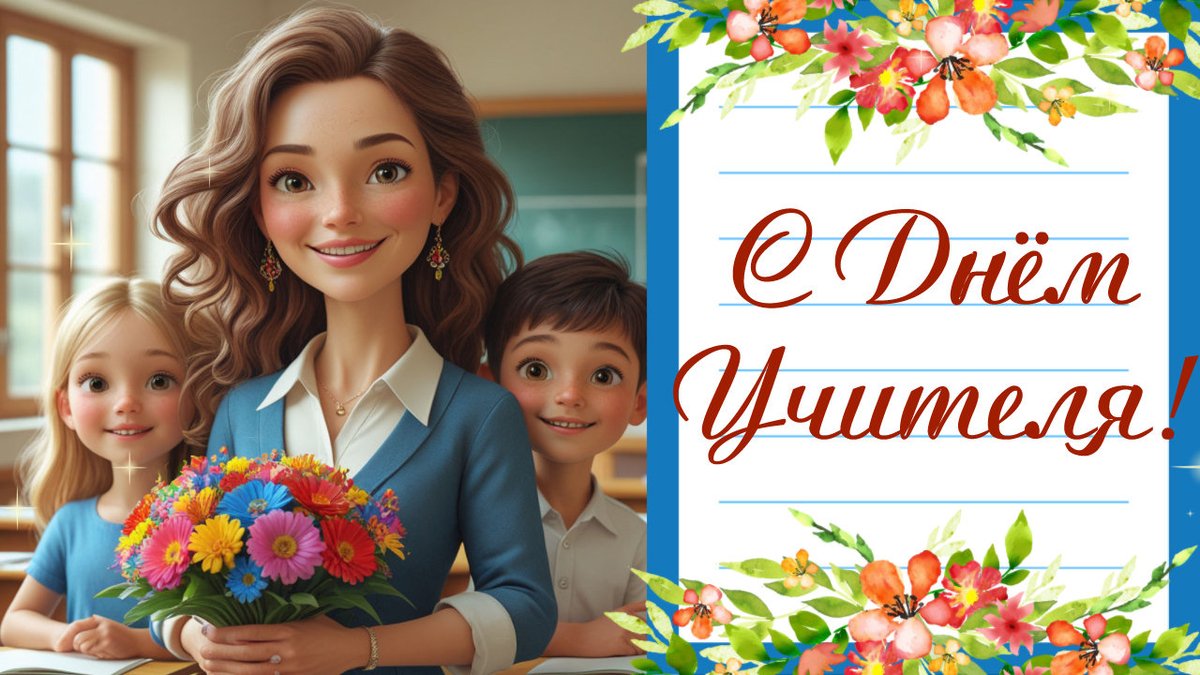 5 Октября День Учителя! Поздравление с Днем Учителя! Открытка на День Уч... youtu.be/6dVp20PW1Fg?si… через <a href="/YouTube/">YouTube</a>