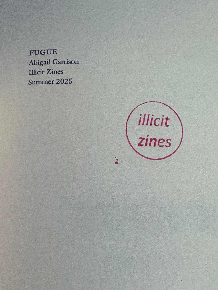 Just re-read this.

FUGUE by Abigail Garrison.

Cowboys and the moon’s glow and lit cigarettes and horses and the sun setting and clouds in the desert.

This was more “up my alley” than I expected.

Hell yeah, <a href="/blush_lit/">b l u s h</a>. (Now I have the remaining “illicit zines” to check out.)