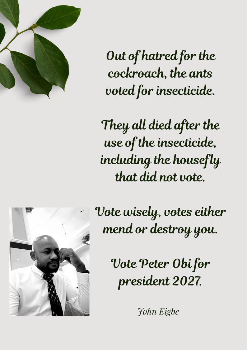 PastorJohnLPM's tweet photo. Ensure you have your PVC.
Ensure you vote @PeterObi for president 2027.
#PresidentPeterObi
#ElectionReformNow
#NoToRigging
#NoToSonsOfSatanInPower https://t.co/WWbYVIFtig