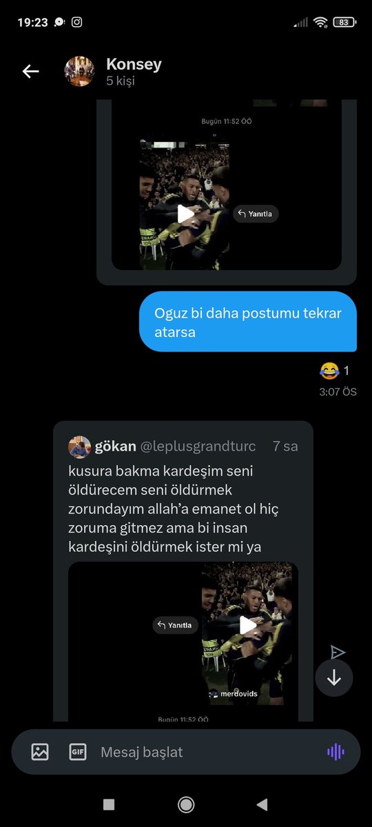 Adam bu postu bile bakmadan yolluyor. Kusura bakma seni öldürecem <a href="/oguzhanmnk/">Oğuzhan MENEK</a>