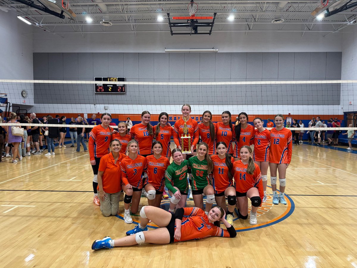 HernandoCo_Ath's tweet photo. 🏐 Congrats to the Challenger K-8 Navigators Volleyball team for taking the 2025 HCAC M.S. Volleyball Title! 

Final standings:
🥇 CK8 🐊 
🥈 DSPMS 🐆 
🥉 WWK8 🐝 

@HernandoSchools #LeadCompeteExcel https://t.co/q5Y4tqnCIw