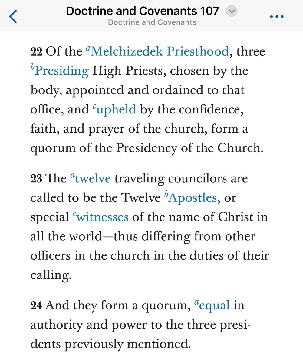 hankrsmith's tweet image. President Nelson passed away as the Church was studying D&amp;amp;C 107 which outlines the equal authority and power of the First Presidency and Quorum of the 12.

As always, his timing as a teacher is perfect.

#GeneralConference