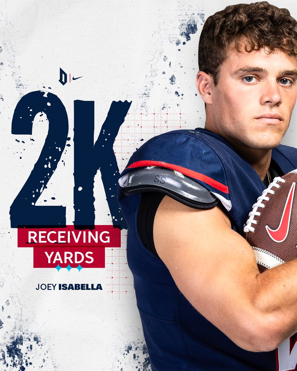 DuqFB's tweet photo. Adding to the resume 📄

Joey Isabella has surpassed 2,000 receiving yards in his career.

#GoDukes | @joeyisabella1 https://t.co/It3AOhR8se