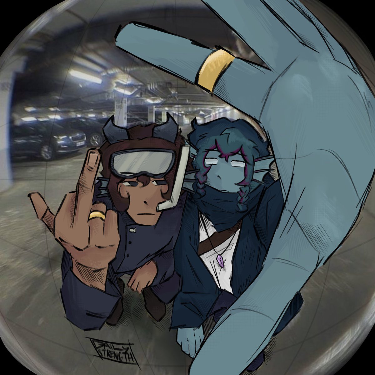 daily_strength_'s tweet image. day 33 - #strengthtober day 4
this is my duo.. ok? 🎃 
#dol9hinfanart #nufulifanart