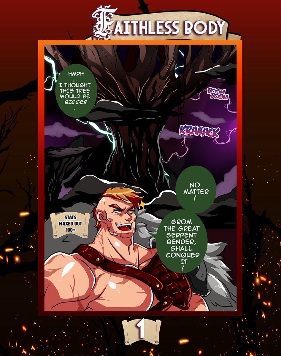 CryptsNDice's tweet photo. Faithless Body Page 1 and 2
They call him many things 
The Great Serpent Bender, World Hero and Ultimate Wife Guy.
The Man Who Changed His Fate.

#dnd #fantasy #Faithlessworld #FantasyEpic #Indieproject #Indiecomic #DnD #FaithlessWorld #FaithlessBody @JenosonTwit https://t.co/DE7tN0HbE7