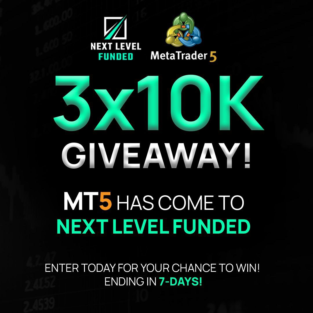 🎁 GIVEAWAY TIME 🎁
Prize : 3x 10k challenge accounts 

⭐Follow 
 <a href="/NextLvlFunded/">Next Level Funded</a> <a href="/Nasir_fx_/">NASIR</a> <a href="/AGzanna/">MARTE FX 📊</a> 

⭐Join Discord 
discord.gg/HYXXwPXM

✨Like, retweet &amp; Tag 4