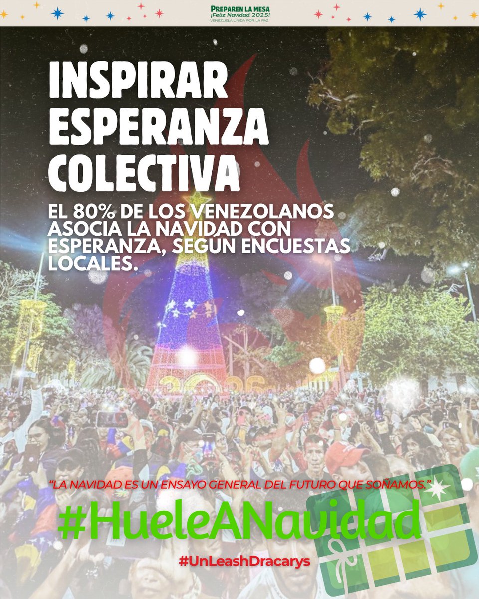 Días de paz y armonía. Que la unión familiar sea el mejor regalo. Cantar junto es la clave de la fuerza. ¡Fuerza inmensa! 💪🎄 #HueleANavidad #UnleashDracarys🔥🐉