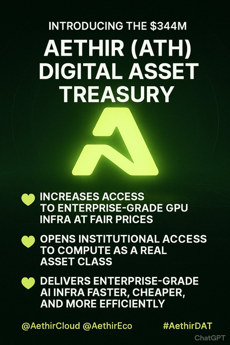 PreciousEdukere's tweet photo. 1/ 🏛️ The future of AI has a compute reserve.

Predictive Oncology (NASDAQ: $POAI) just launched a $344M Aethir (ATH) Digital Asset Treasury — the world’s first Strategic Compute Reserve designed to scale AI infrastructure 🏦

@AethirCloud @AethirEco
#AethirDAT https://t.co/WhrMkFWYWc