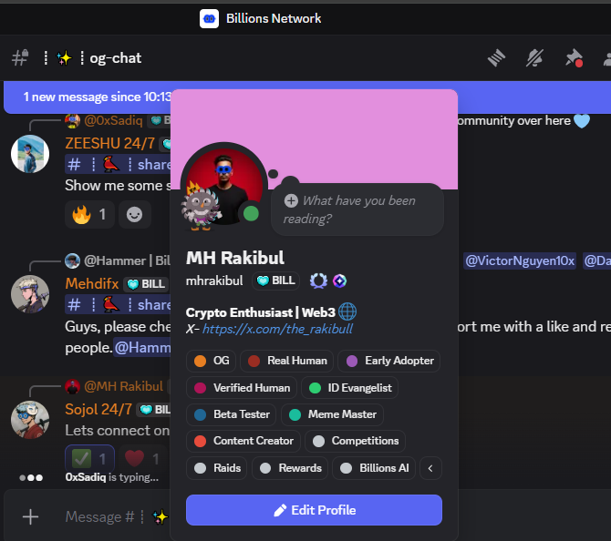 the_rakibull's tweet photo. Being an OG of @billions_ntwk is about more than showing up — it’s about building 💪, believing 🙌, and breaking new ground 🚀. Proud to be part of this movement from the foundation up. 🌟 #BillionsNetwork #OGStatus #CryptoCommunity #Blockchain @jgonzalezferrer @salesman_1k https://t.co/JrNDsZGLBC