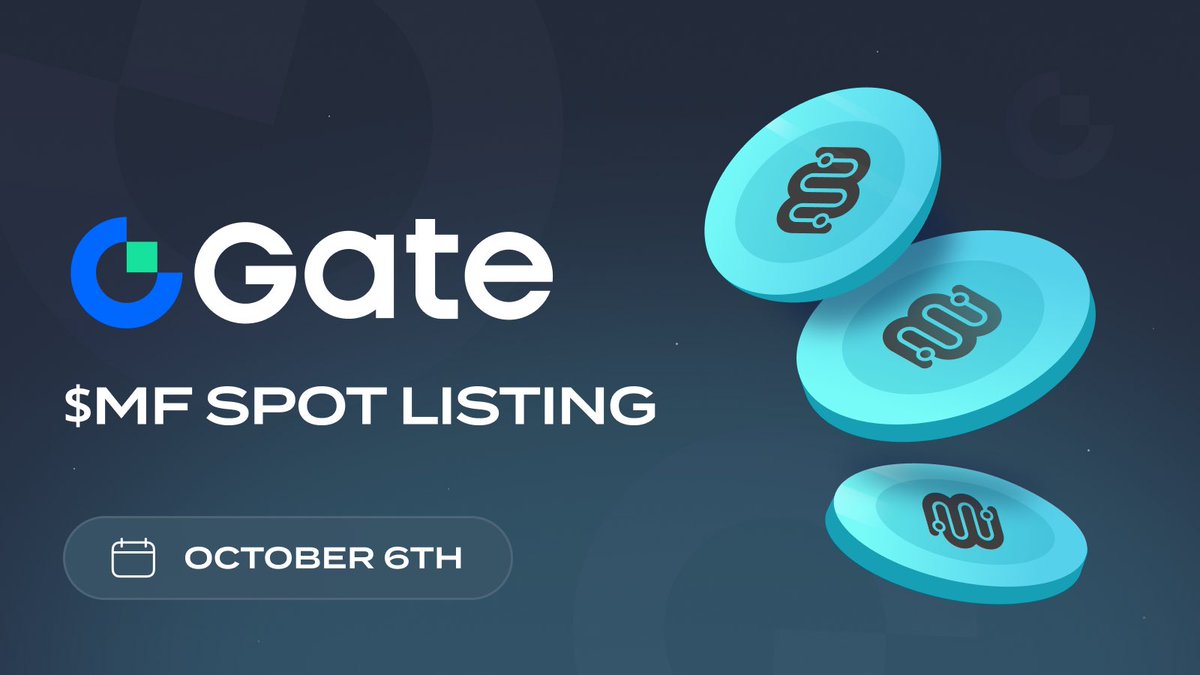MoonwalkFndn's tweet photo. $MF will be live for trading on @Gate starting October 6th https://t.co/zSNO0KO2aD