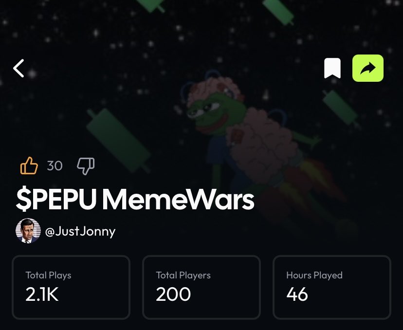 imJust_Jonny's tweet image. 🚨 ANNOUNCEMENT: PEPU GAME COMPETITION 🚨

@RemixGG_ 
@pepe_unchained 

Two of my games – Pepe Unchained Jump &amp;amp; PEPU MemeWars – have just been graduated on Remix 🎓🎮
I’m honestly overwhelmed and super grateful for the incredible support from everyone 🙏🐸⛓️‍💥

To celebrate, i’m…