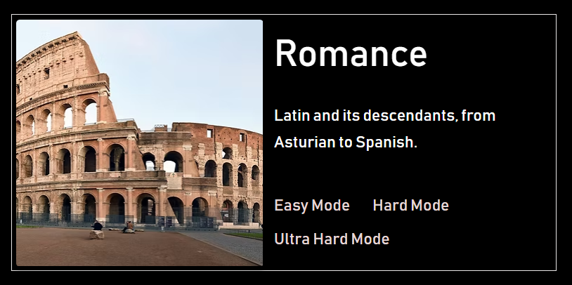 LangGuessr's tweet photo. Updates to LangGuessr in September:

- Added Romance languages as a playable category https://t.co/rtxoGHTH0G