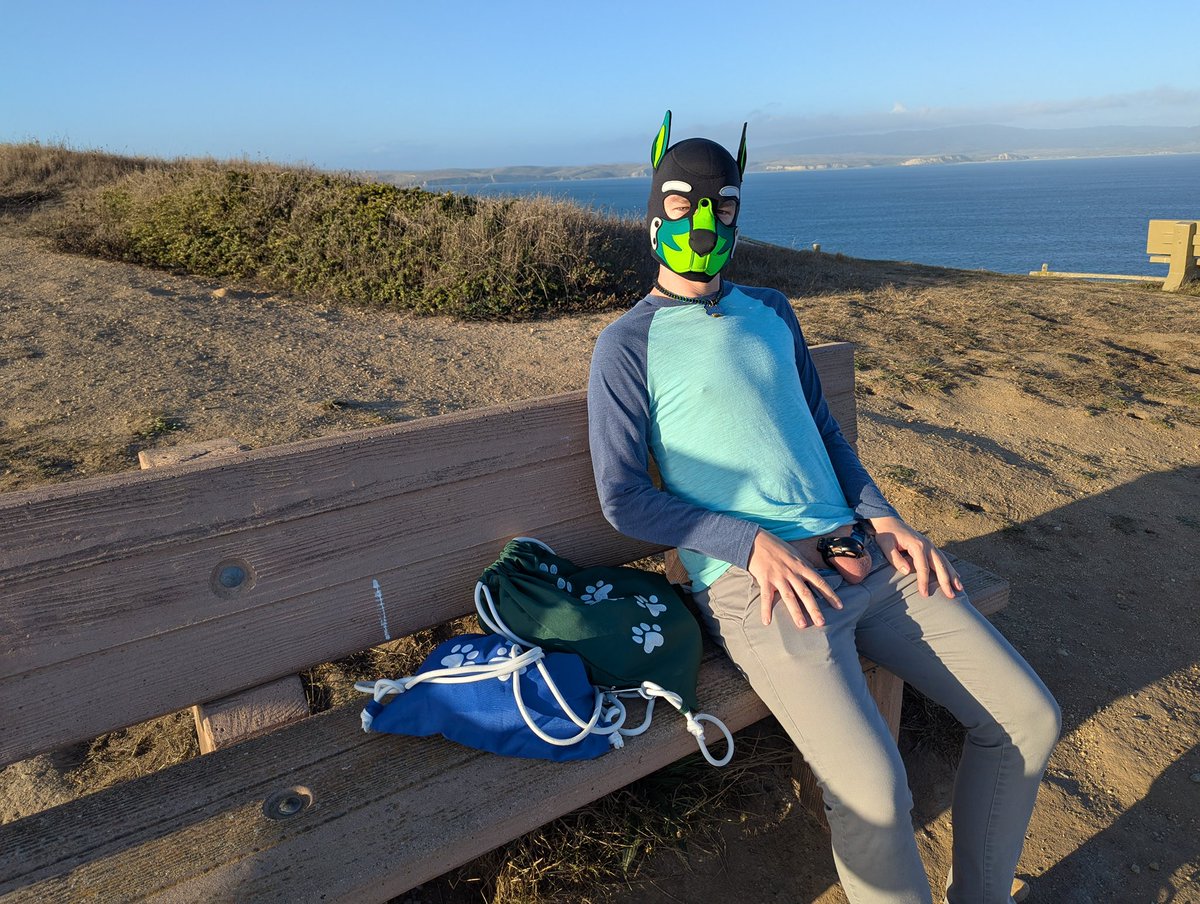 Wanna hike with a caged puppy?