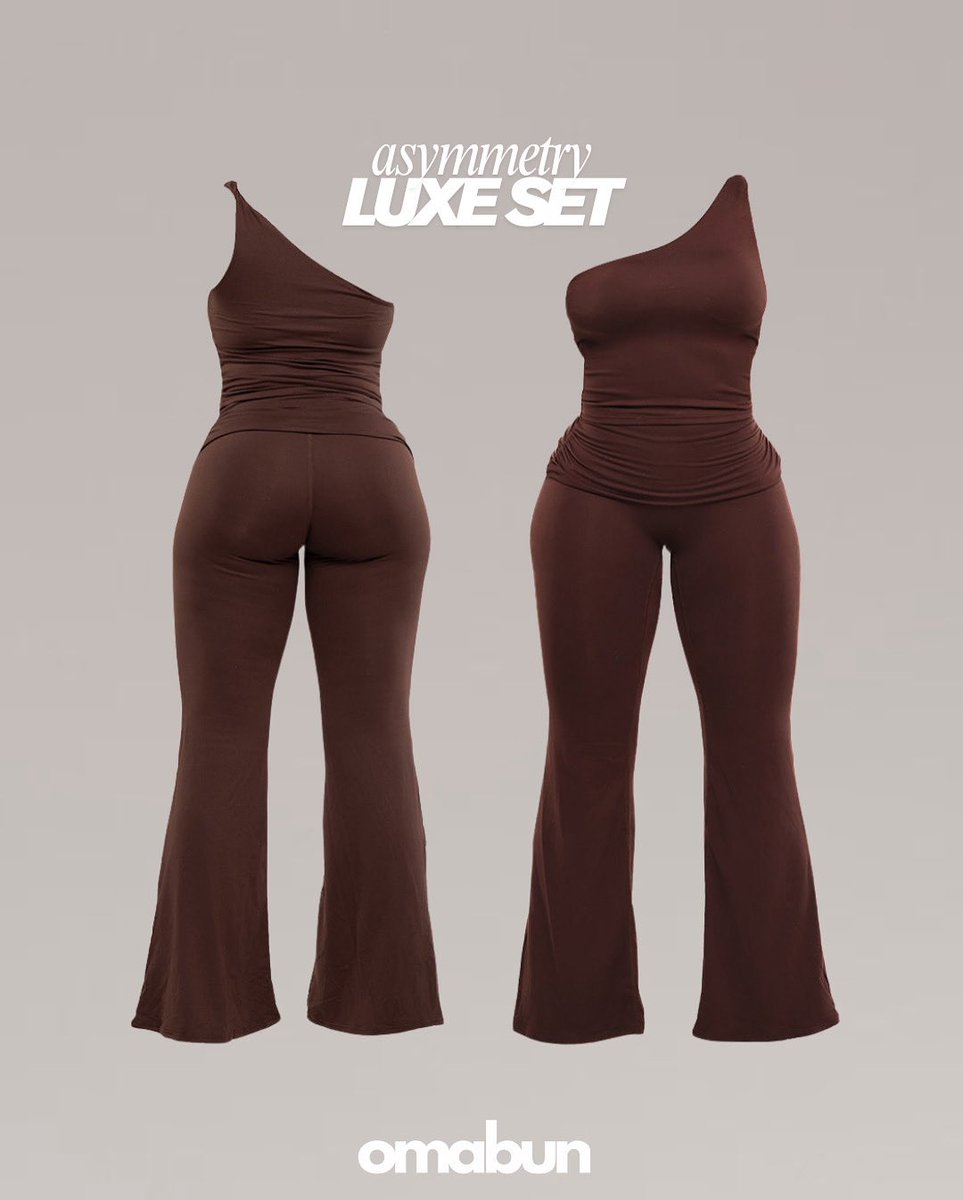 Elevate your wardrobe with the Asymmetry Luxe Set a modern twist on classic loungewear. 

Available 10.10.25 on Omabun.com