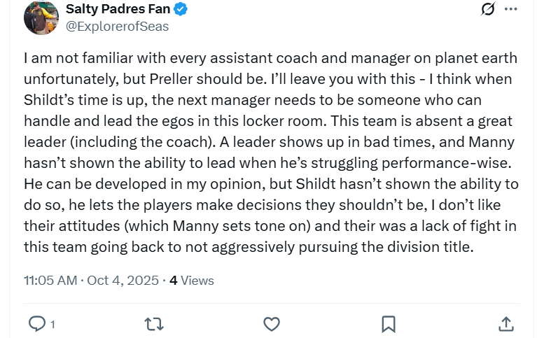 I asked this guy a question. Who might he think would be a better manager than Shildt. 

He answered ... then blocked me. (By the way, he's never set foot in a major league locker room.)