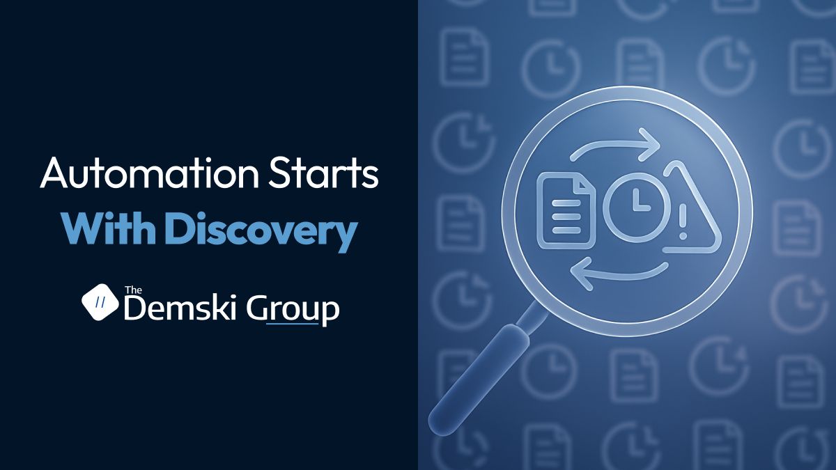 DemskiGroup's tweet image. Automation starts with discovery.

The first step is finding repetitive, error-prone tasks that drag your team down—and targeting them for improvement.

👉 demskigroup.com/how-we-automat…

#BusinessAutomation #WorkflowOptimization #CustomSoftware #DemskiGroup