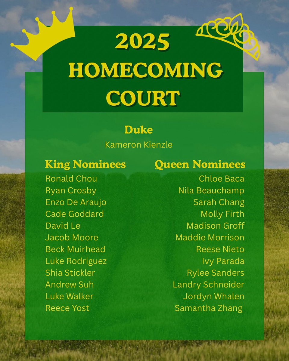 rr_stuco's tweet photo. Our 2025 Homecoming Court!!!! #followtheyellowbrickroad #theresnoplacelikehomecoming #theresnoplacelikeroundrock https://t.co/kcv6I6S9E7
