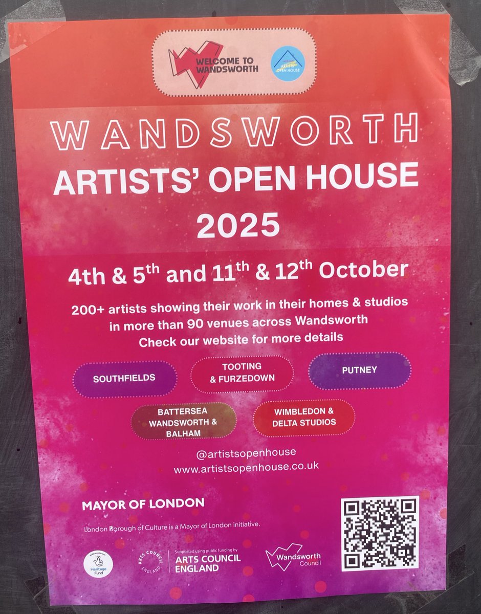 PutneyFleur's tweet photo. 🖼️ It’s open house this and next weekend and #Putney and #Southfields are bursting with artists - see the flags and go and have a look! 

It’s FREE and there are over 200 local artists across almost 100 venues!

https://t.co/s2ONKdIps4 https://t.co/kA9eZ805Sh