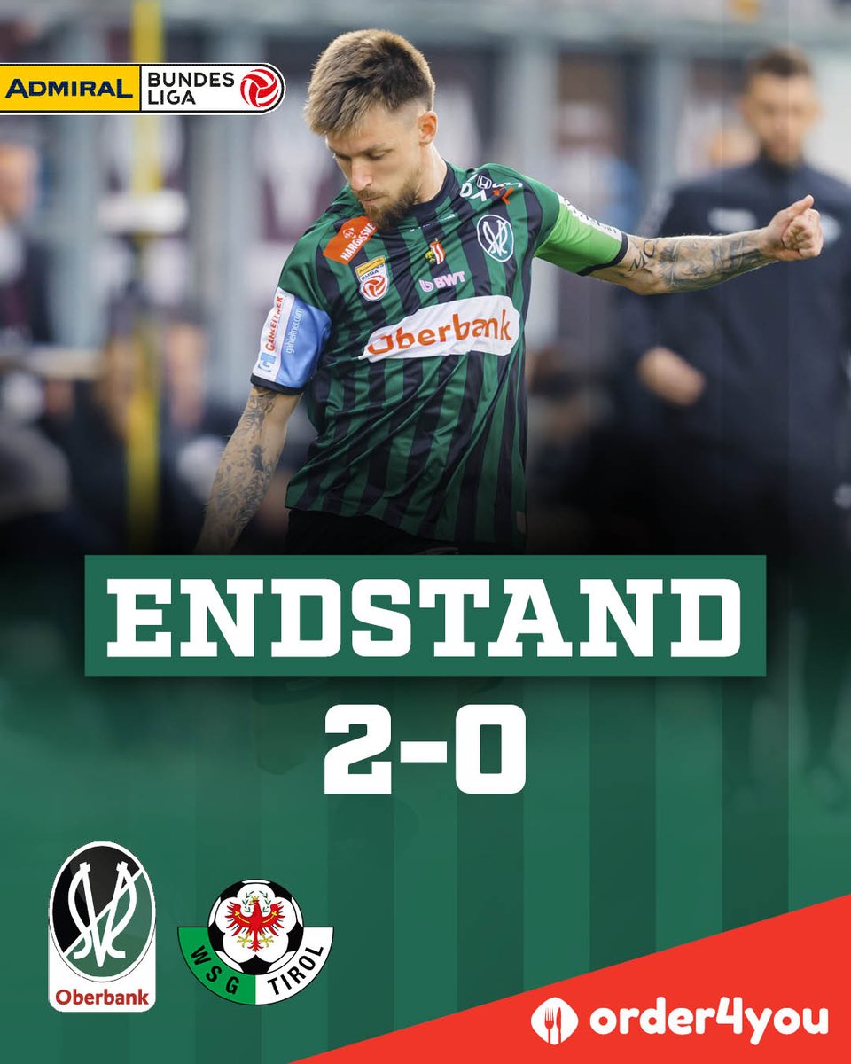 svried1912's tweet photo. Schlusspfiff in Ried! โซ๐ข
Wir besiegen die WSG Tirol und kรถnnen den ersten Heimsieg der Saison feiern. ๐ช๐ป
#svried #seit1912 #desismeiverein #svrwsg https://t.co/ikqtwc6Qpe