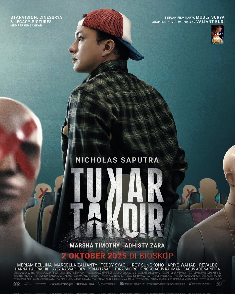odynst's tweet image. Baguss pwool sih ini, bakalan jd film favorit awk tahun ini

Buruan gih nonton film TUKAR TAKDIR, Dijamin deh, apalagi semua cast nya, TerNiat lah pokoknya🙌🏻

ditunggu lagi karya2 serupa berikutnya😊 mbak @moulysurya

@cinepolisID @Starvisionplus
#filmtukartakdir  #TukarTakdir