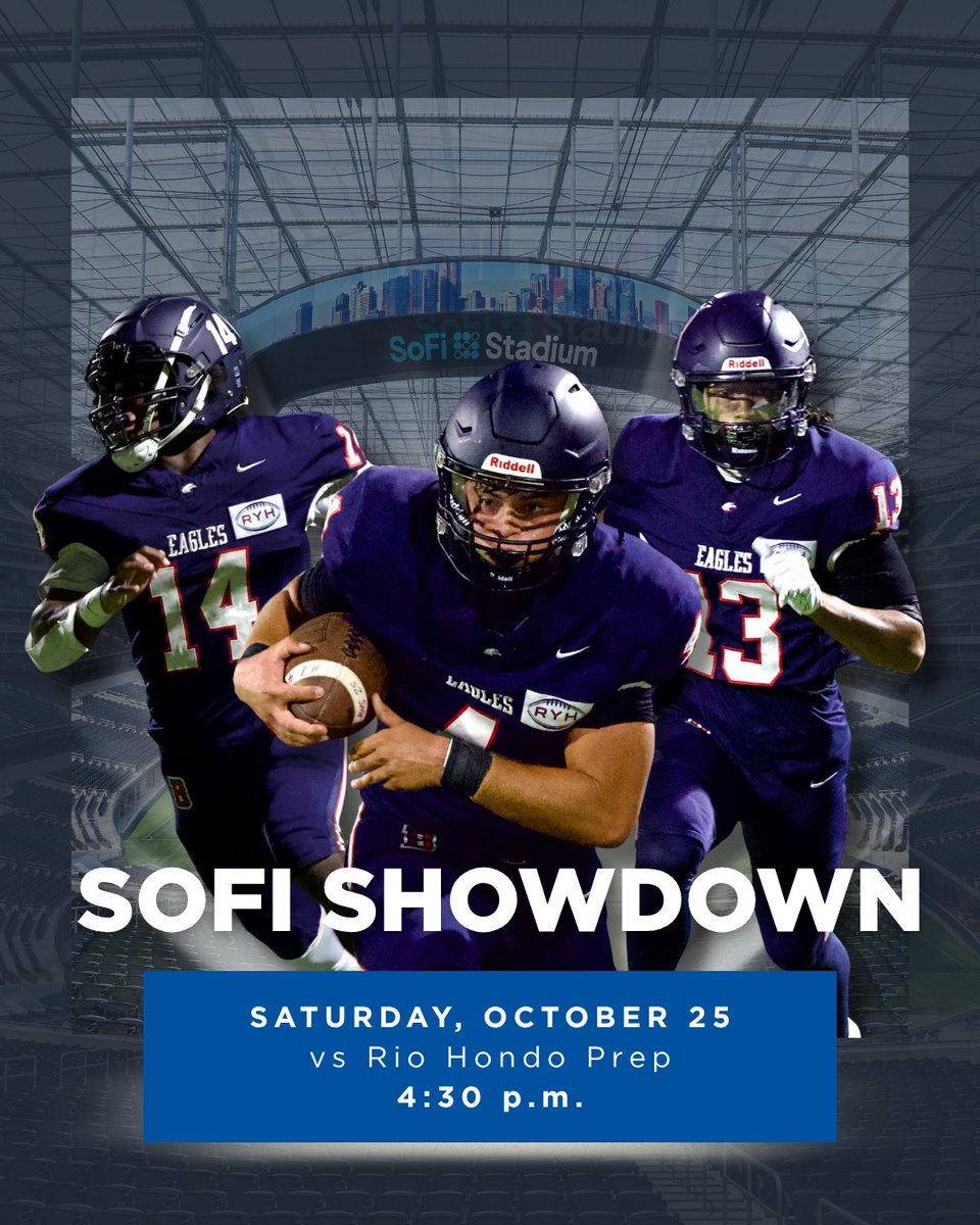 Brentwood Eagles are playing at SoFi stadium on 10/25!  Come join the fun!
