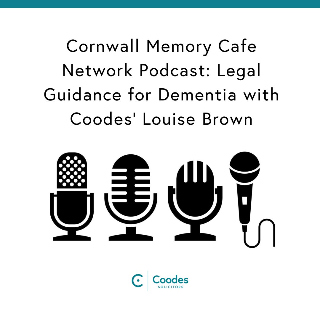 Coodes' Court of Protection Associate Louise Brown joined Anna Lempriere from the Cornwall Memory Cafe Network, part of <a href="/CornwallDC/">disAbility Cornwall & Isles of Scilly</a>, to explore the key legal topics affecting those living with dementia and their carers. Listen to the podcast here: open.spotify.com/episode/6aRr9Y…
