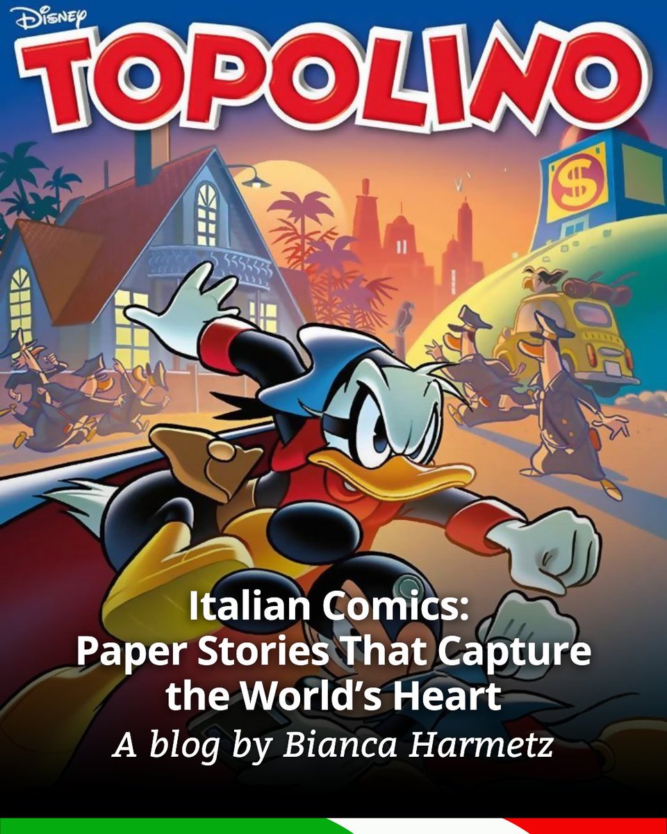 Have you read any Italian comics? 🇮🇹  Topolino (Mickey Mouse) is popular, but he's not the only famous character! 📖 

Read the full blog by ILF student member Bianca Harmetz at ItalianLanguageFoundation.org/BLOG #blog #italiancomics #italy #topolino