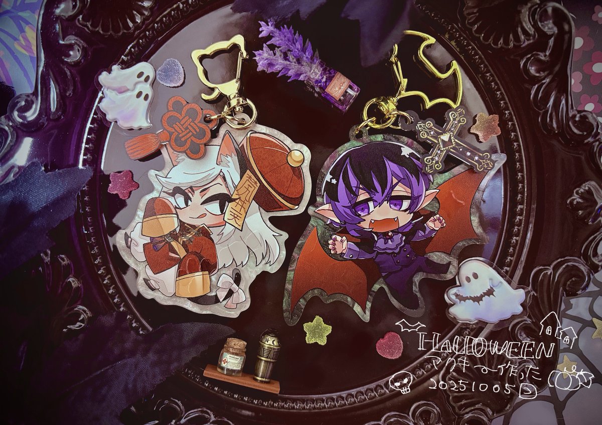 竜ココ自己満アクキー作った　アクリルの模様もとても可愛い🫶綺麗に印刷してくださり感謝です（<a href="/yousei_info/">Yousei印刷</a>）