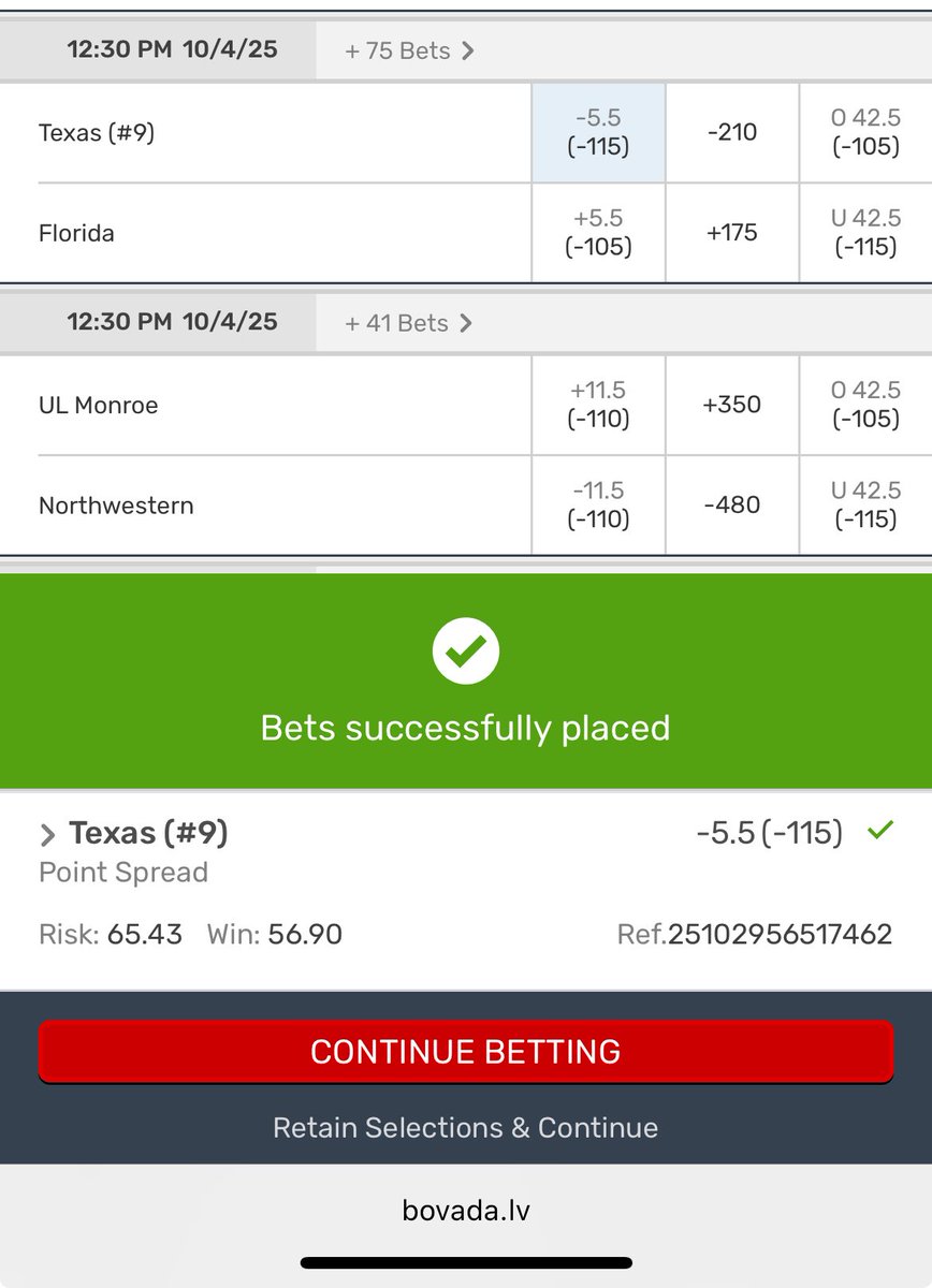 🪜BetGrit $10 - $10,000 Ladder Challenge🪜

Texas  -5.5 -115 💎

$10 —> $19.09💵
$19.09 —> $35.69💵
$35.69 —> $65.43💵
$65.43 —> $122.33 

𝗟𝗜𝗞𝗘 ❤️ 𝗜𝗙 𝗧𝗔𝗜𝗟𝗜𝗡𝗚