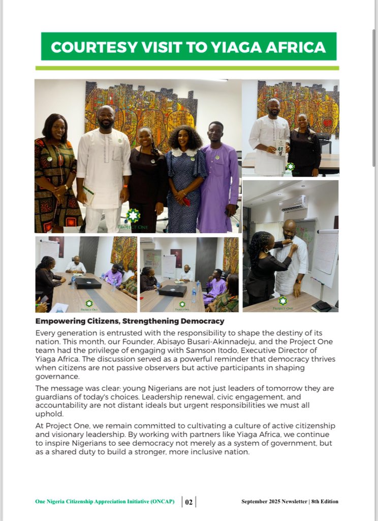 iamonenigerian's tweet image. September reminded us that nation-building starts with you. 
Let’s keep raising citizens driven by integrity, service, and purpose. 

#ProjectOne #IAMANIGERIAN #NationBuilding