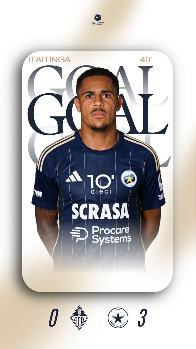 Goaaaaal pour Etoile Carouge FC ! Cleilton Itaitinga 0-3 (49’)