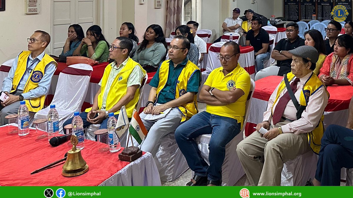LionsImphal's tweet photo. 4.10.2025: Mental Health Week starts with an awareness lecture by Dr. S. Manikanta, Sr. Psychiatrist. Organized by #LionsClubofImphal LC Imphal Valley, Imphal North &amp; Nextgen in association with Nirvana Foundation.
#LionsForMentalHealth #lionsinternational #dist322d 
@lionsclubs https://t.co/gLmjRsE57N