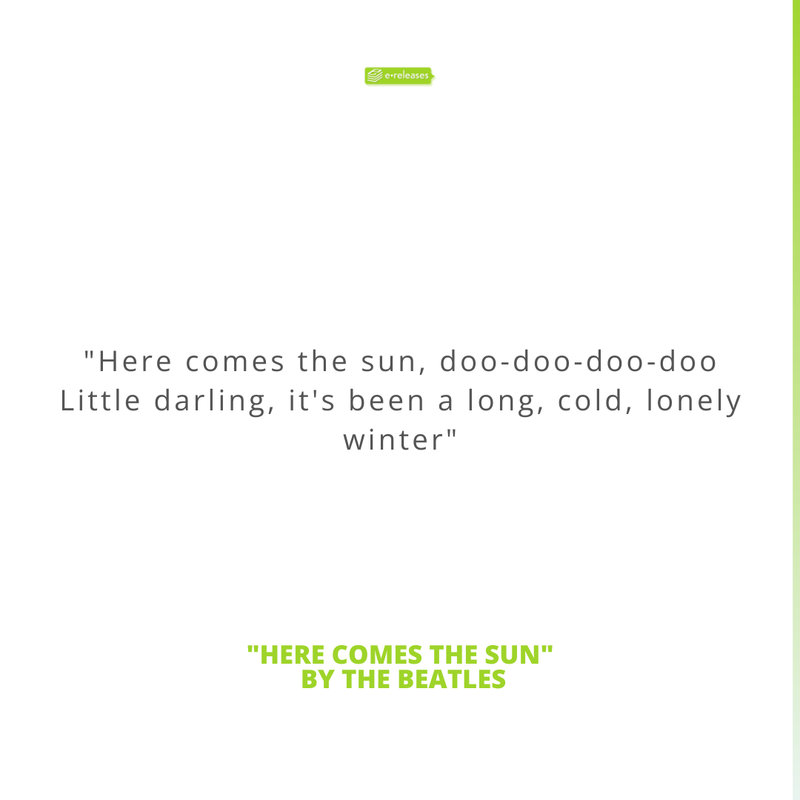 Let’s explore "Here Comes the Sun" by The Beatles. ☀️

This classic tune, penned by George Harrison, delivers a powerful message of hope and renewal. 🌱

It beautifully captures the joy and optimism that arrive with spring after a long, dark winter.