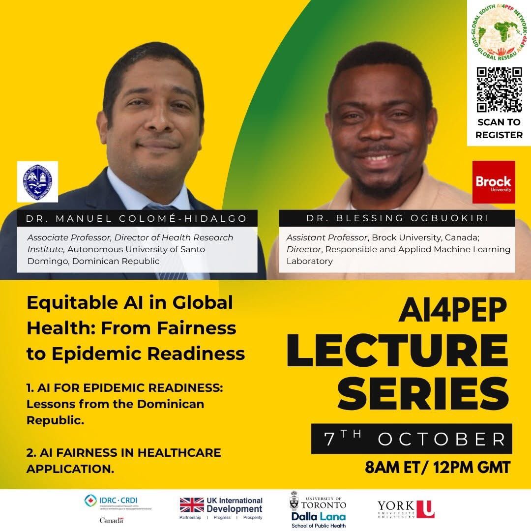 Join me to the next dynamic session in the <a href="/Ai4Pep/">AI4PEP—Global South AI for Pandemic Network</a> Lecture Series.

Register here: yorku.zoom.us/meeting/regist…