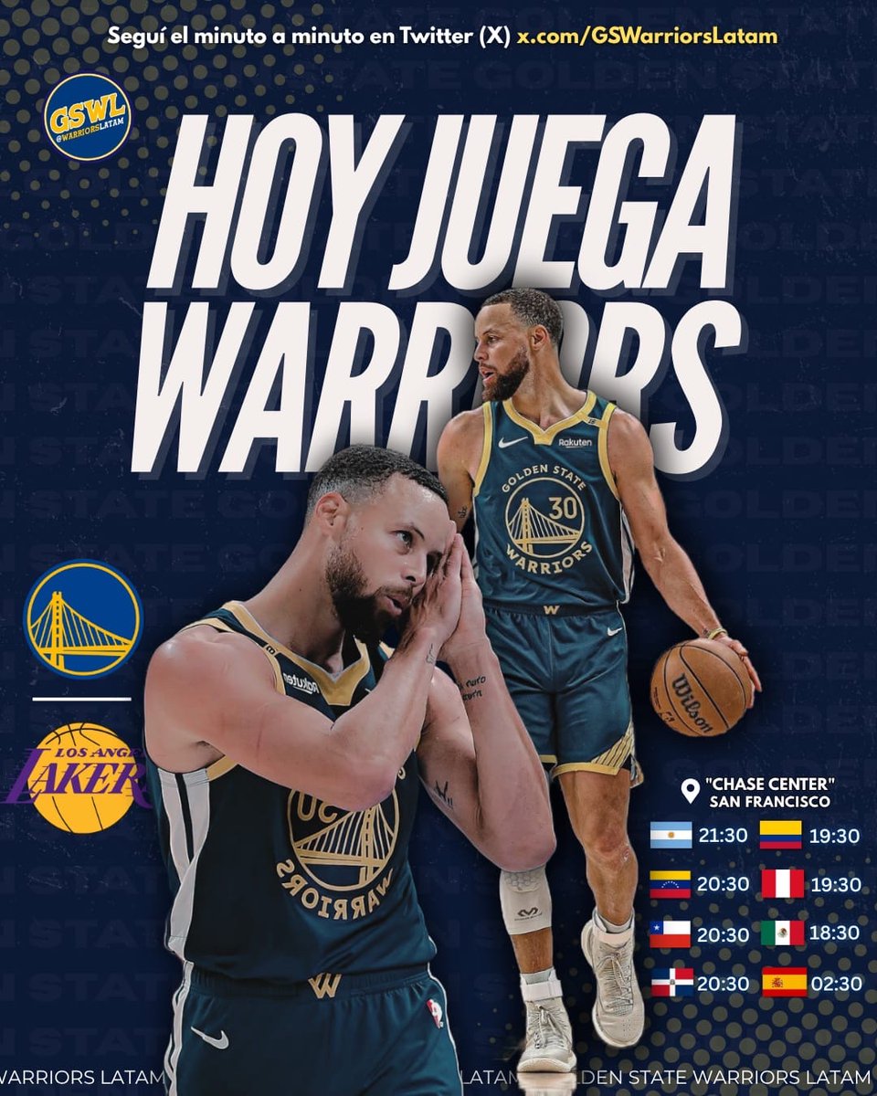 GSWarriorsLatam's tweet photo. ¡HOY JUEGA WARRIORS! https://t.co/HLHyQ6Hnry