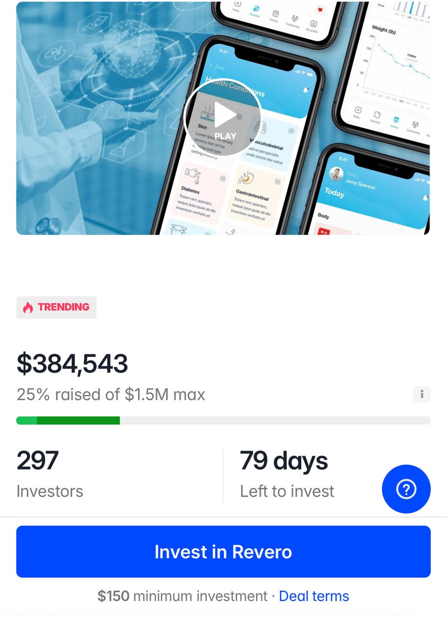 Almost at $400k and moving quickly, the level of support to help us provide a better alternative to the “Sick Care System” is awesome! This investment opportunity will be gone sooner than you think. Learn more at republic.com/revero