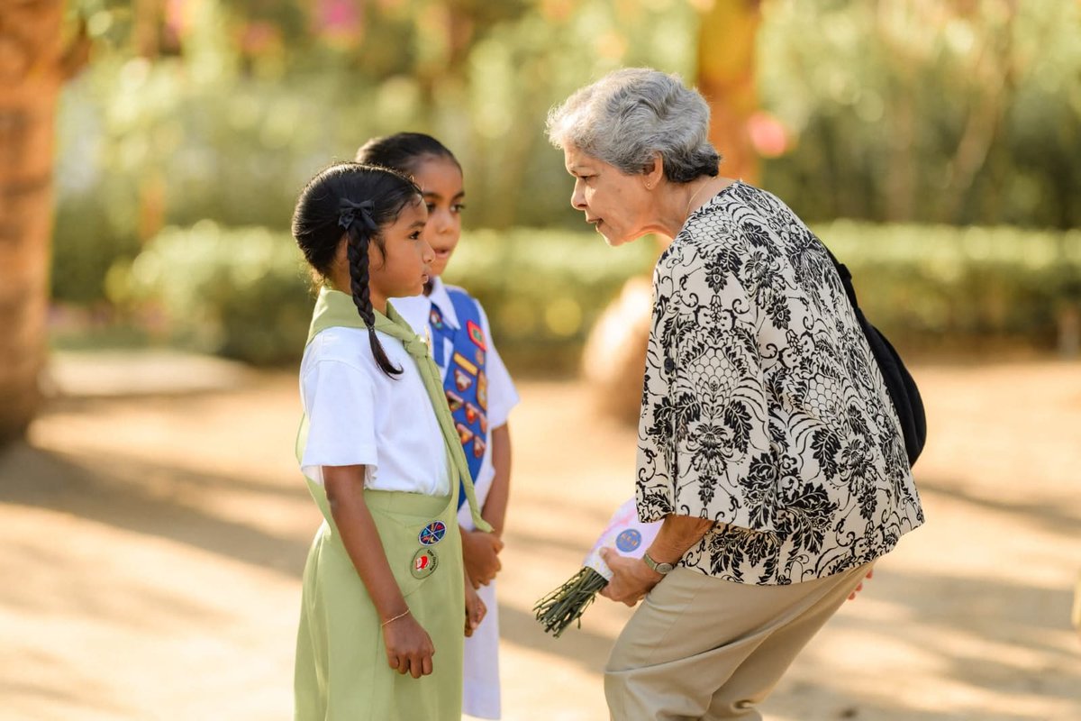 GirlGuidesMv's tweet photo. We were honoured to have Madam Aneesa Ahmed (O.D.R.I) at the launch of #GuidingGenerations. A true role model, she inspired us with her message on bridging generations through compassion, inclusion, and shared wisdom. 💙
#GirlGuidesMv #WomenLeaders #IntergenerationalUnity https://t.co/5rLpdoRp0C