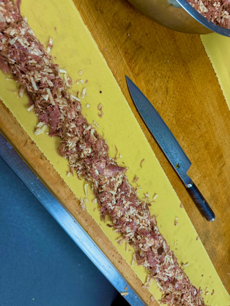CieloSanibel's tweet image. Chef Taylor&apos;s  Braised Lamb &amp;amp; Fontina Cheese Rollatini in House-made Saffron Pasta with Whipped Herb Ricotta. Oven roasted with Fontina and Mozzarella. See you tonight for dinner.