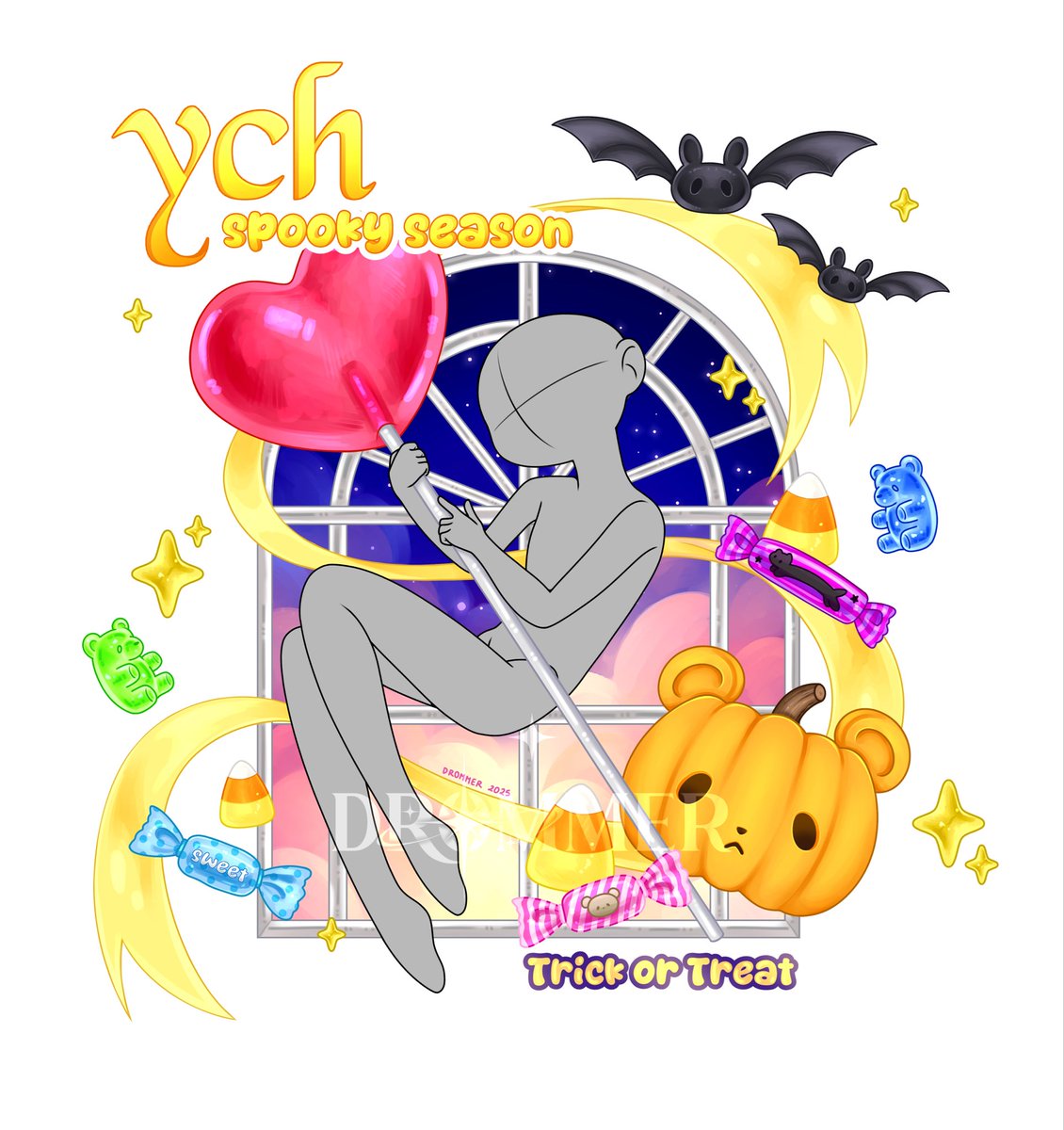 ✦ YCH • spooky season ✦

• PRICE: 60 eur (price may increase in case your character design is complex!)

• TAT: before the 31th of this month!

• SLOTS: 1/5. No holds or pp to get your slot.

#ych #commission #digitalart #ychs