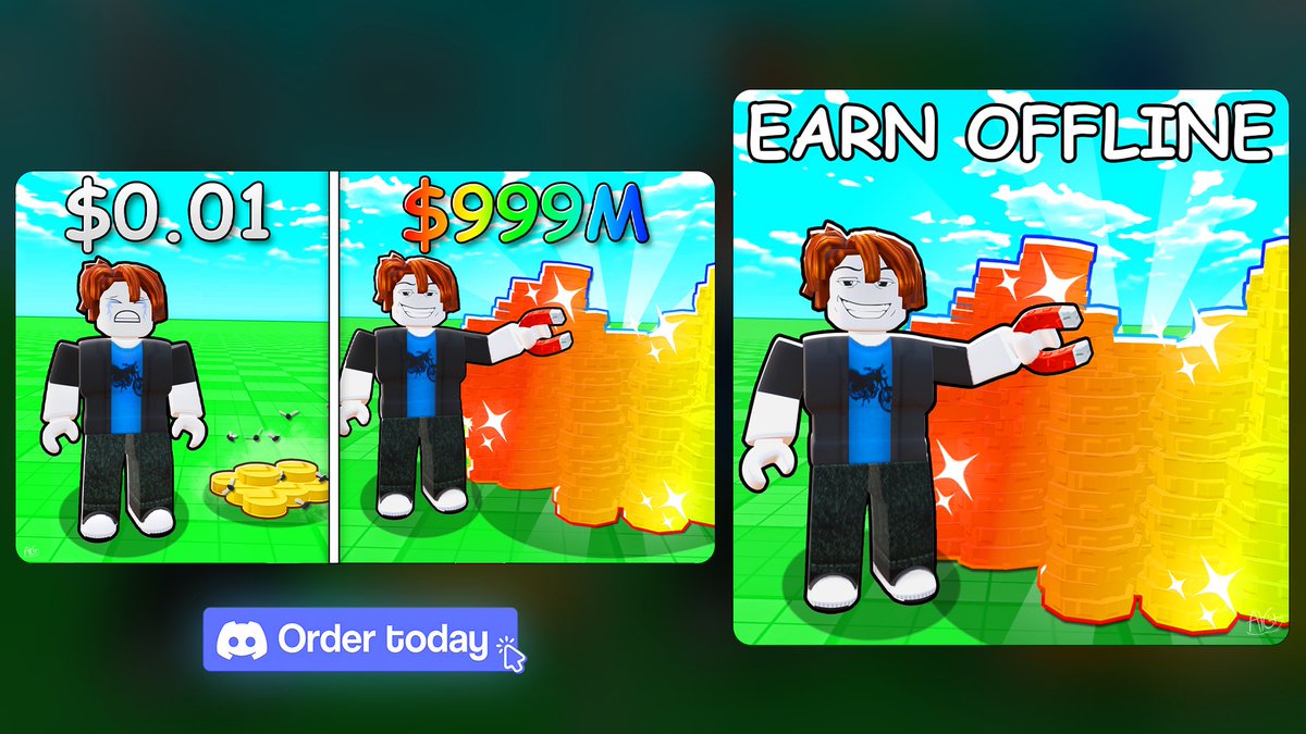 HIGH CTR/QPTR Thumbnail+Icon for Magnet Legends! 🔥👨‍🍳

👉🚀DM me now and INCREASE your games stats today: atgtgfx

Likes and RTs are appreciated 💙

#ROBLOX #RobloxDev #robloxGFX #robloxart