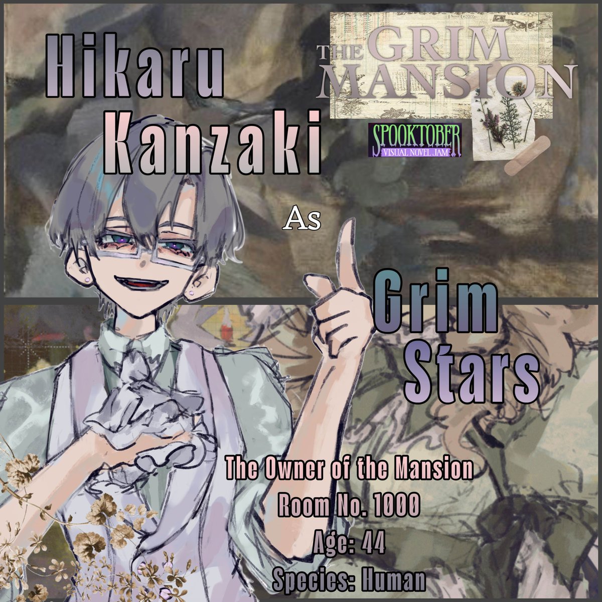 🦴ROLE ANNOUNCEMENT 🦴

"Welcome to hell..."

You can hear me as Grim in the Corpse-party horror inspired VN 'The Grim Mansion'! where you seek to escape his inhumane experiments!!

Thank you Hungryhn! hungryhn.itch.io

#Spooktobervnjam
Play: hungryhn.itch.io/the-grim-mansi…