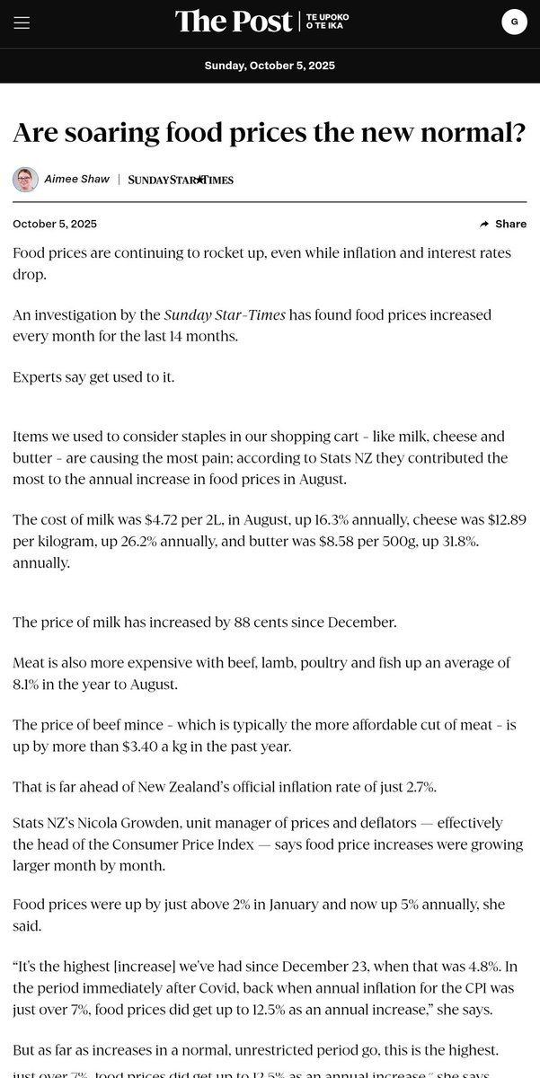 rugbyintel's tweet photo. What I'd just say to you is, I don't know what they're talking about. It still only costs me $60 a week for my groceries.
#LyinLuxon #WorstPMEver #WorstGovEver #EconomicVandals #NZpol https://t.co/EeOVcmW4ks
