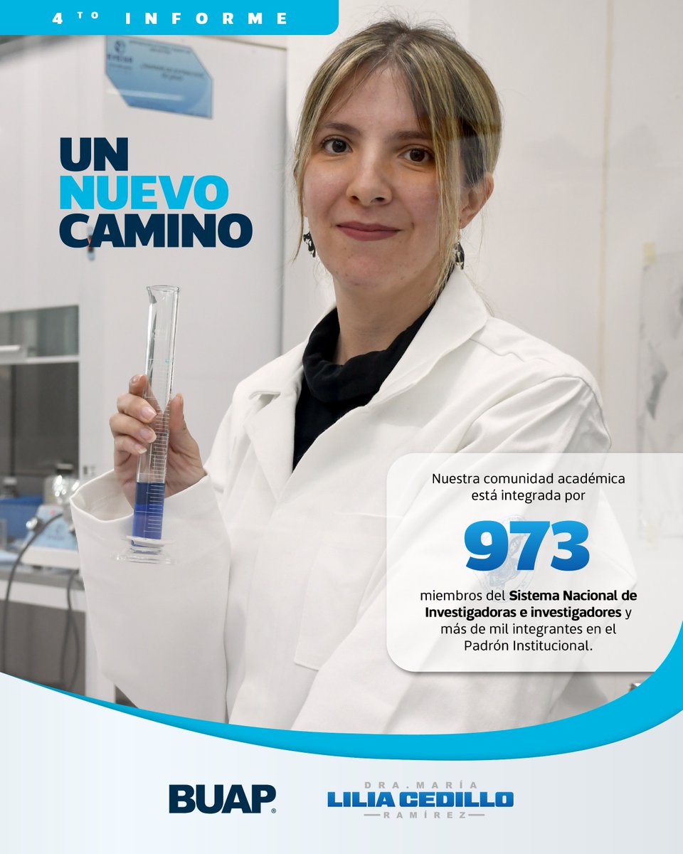 🔵La BUAP ha sostenido su compromiso con una ciencia abierta, útil y comprometida con las necesidades de nuestro entorno.

4o Informe de Labores.
Dra. María Lilia Cedillo Ramírez.

#BUAP #4oInformeBUAP #LiliaCedillo #UnNuevoComienzo #UnNuevoCamino