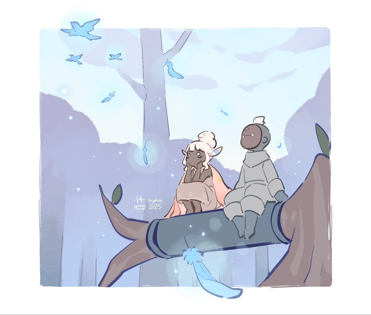 「【 Skytober 2025 】「 Oct 1st ~ 4th 」 - #sk」|skyblob 📌 comms openのイラスト